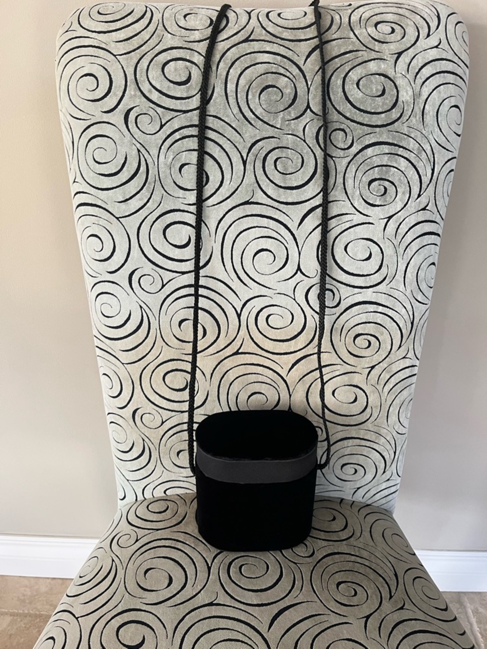 Black Velvet Small Crossbody Event Purse